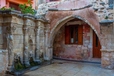 Rimondi Venedik Çeşmesi Yunan kenti Rethimno, Girit 'te.