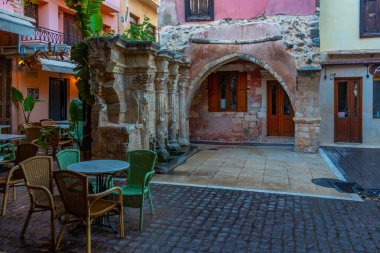 Rimondi Venedik Çeşmesi Yunan kenti Rethimno, Girit 'te.