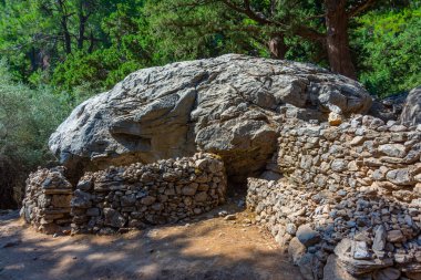 Yunan adası Girit 'te Samarya geçidi.