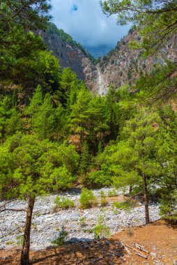 Yunan adası Girit 'te Samarya geçidi.