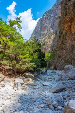 Yunan adası Girit 'te Samarya geçidi.