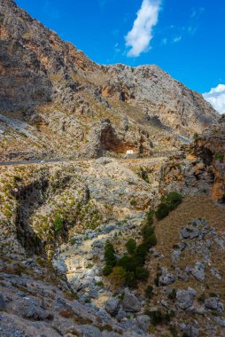 Yunan adası Girit 'te Kourtaliotiko Boğazı.