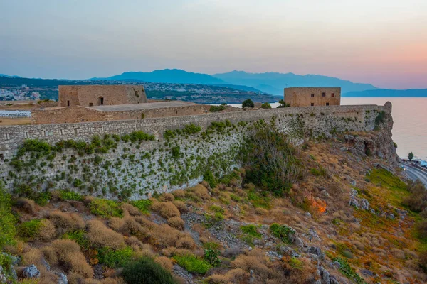 Yunan Kenti Rethimno Girit Teki Venedik Fortezza Kalesi Ndeki Binaların — Stok fotoğraf