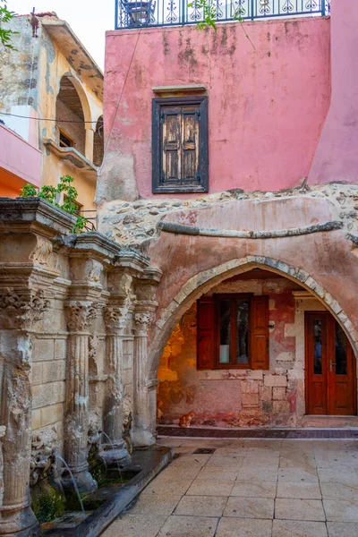 stock image Rimondi Venetian Fountain at Greek town Rethimno, Crete.