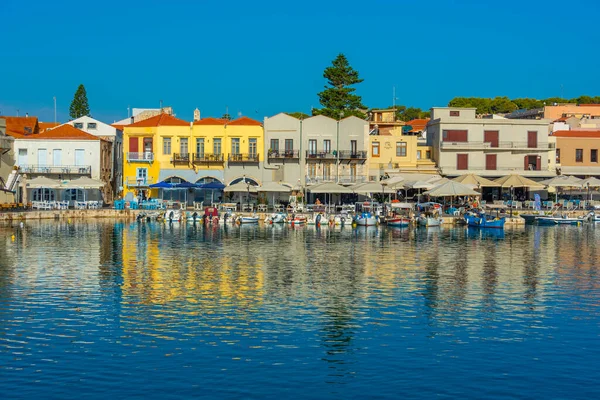 Régi Velencei Kikötő Görög Rethimno Városban Görögországban — Stock Fotó