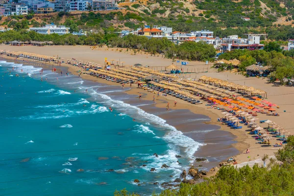 stock image Pachia Ammos beach at the Greek town Palaiochora.