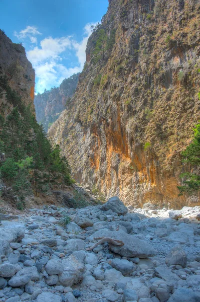 stock image Samaria gorge at Greek island Crete.