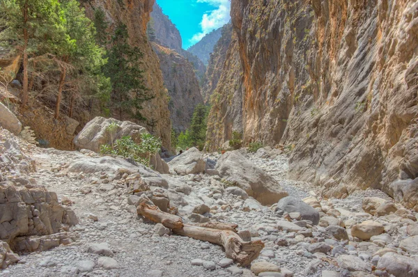 stock image Samaria gorge at Greek island Crete.