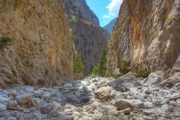 stock image Samaria gorge at Greek island Crete.