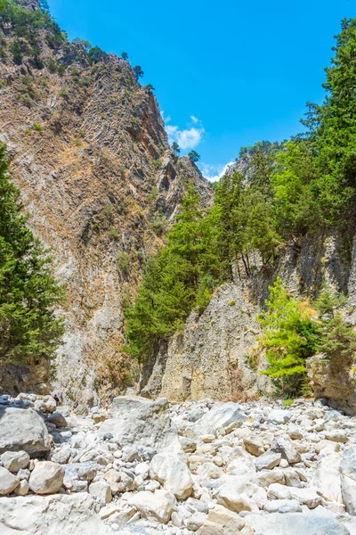 Yunan adası Girit 'te Samarya geçidi.