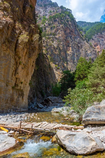 Creek Samaria Szurdoknál Görög Kréta Szigetén — Stock Fotó