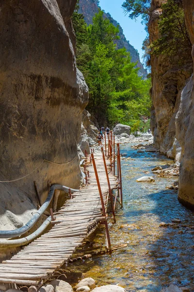 Железные Ворота Ущелье Самарии Греческом Острове Крит — стоковое фото