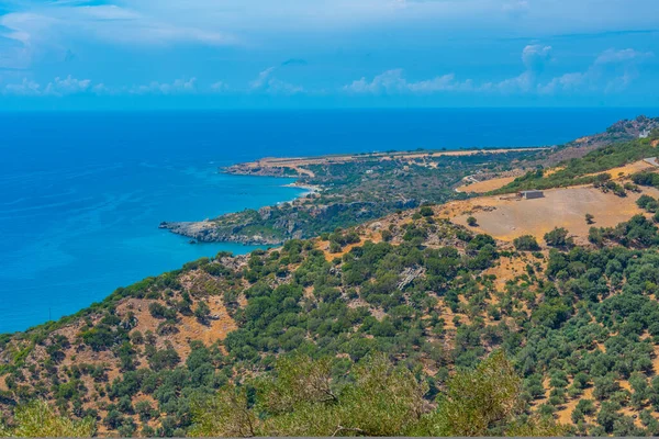 Panoramablick Auf Die Küste Südkretas Griechenland — Stockfoto