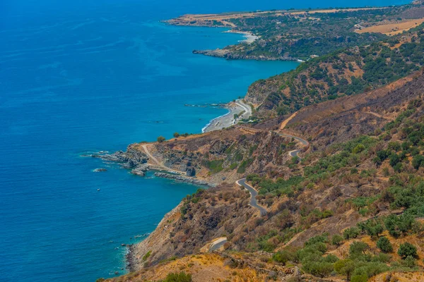 Панорама Берегова Лінія Південного Криту Греції — стокове фото