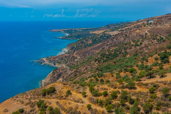 Vista Panoramica Della Costa Meridionale Creta Grecia — Foto Stock