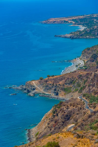 Panorama Uitzicht Kust Van Zuid Kreta Griekenland — Stockfoto