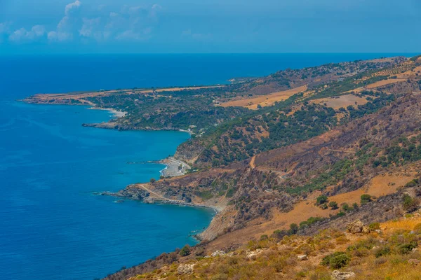 Panorama Uitzicht Kust Van Zuid Kreta Griekenland — Stockfoto