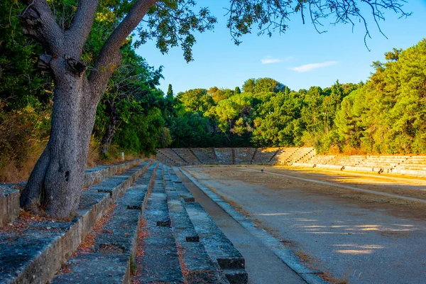 Ancient Olympic Stadium at Rhodes, Greece.