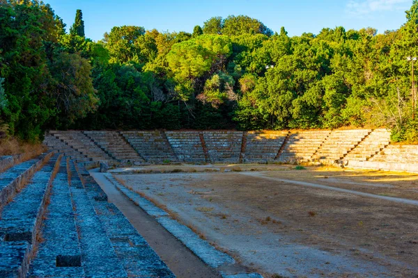 Estádio Olímpico Antigo Rodes Grécia — Fotografia de Stock