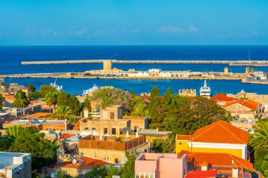 Yunan kenti Rodos 'un havadan görünüşü.