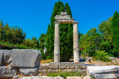Yunan adası Kos 'taki antik agora' da Afrodit Tapınağı.