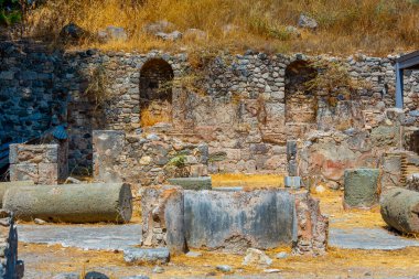 View of Nymphaeum at Greek island Kos. clipart