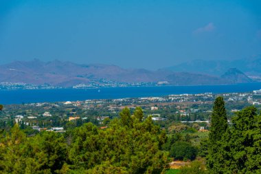 Türkiye 'de Kos adası ve Bodrum manzarası.