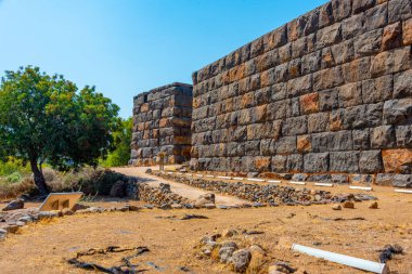 Yunanistan 'ın Nisyros adasındaki Paleokastro kalesi.
