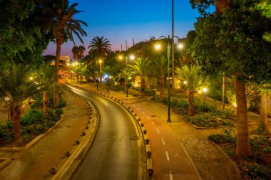 Yunanistan 'ın Kos adasındaki Neratzia Şatosu gün batımında.