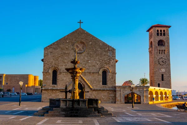 Kerk Van Aankondiging Van Theotokos Rhodos Griekenland — Stockfoto