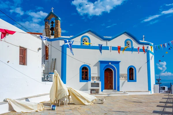 Kostel Panny Marie Řeckém Ostrově Symi — Stock fotografie