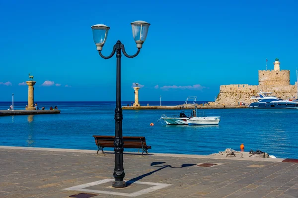Saint Nicholas Fortress Greek Island Rhodes — Stock Photo, Image