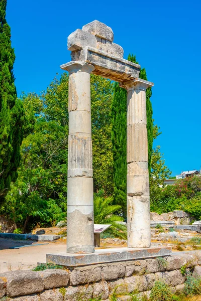 stock image Shrine of Aphrodite at ancient agora at Greek island Kos.