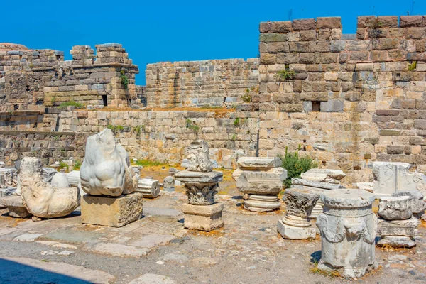 stock image Courtyard of Neratzia Castle at Kos island in Greece.