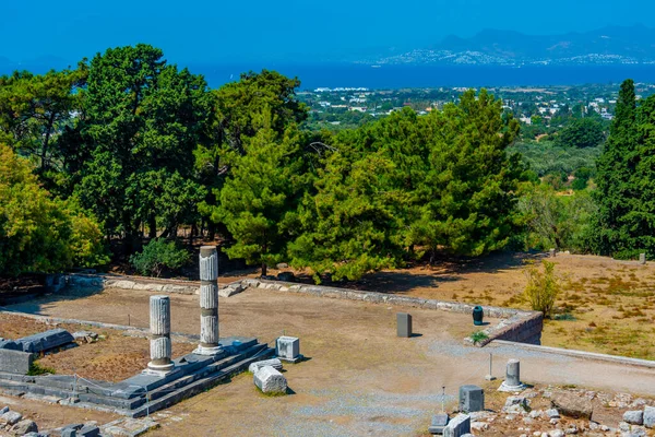 Yunan adası Kos 'taki antik harabeler.