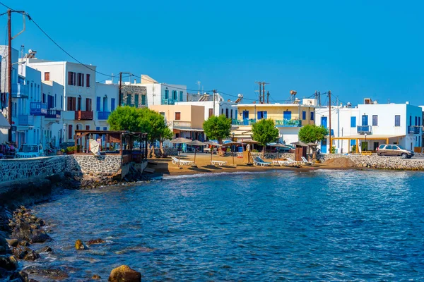 stock image Cityscape of Greek town Mandraki at Nisyros island in Greece.