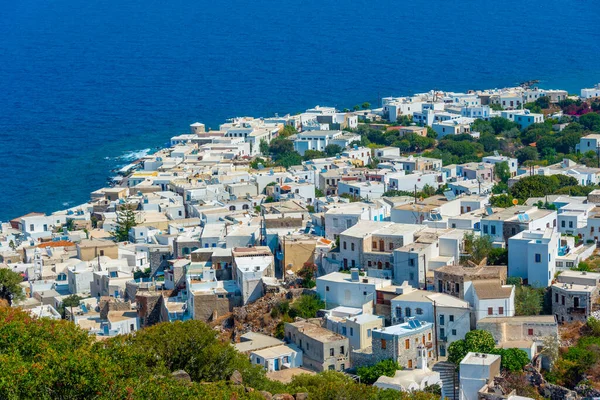 그리스 만드라 가옥들을 파노라마 — 스톡 사진