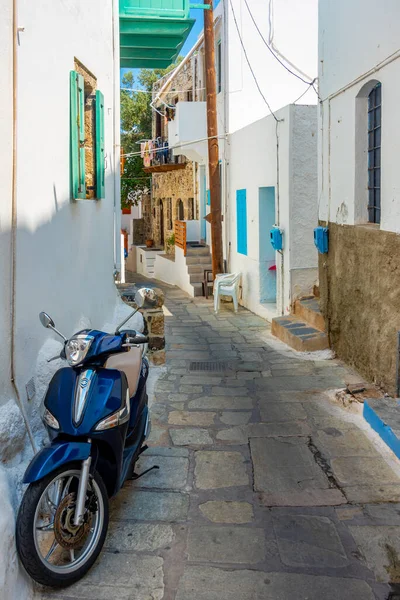 Kleurrijke Straten Van Mandraki Stad Het Griekse Eiland Nisyros — Stockfoto