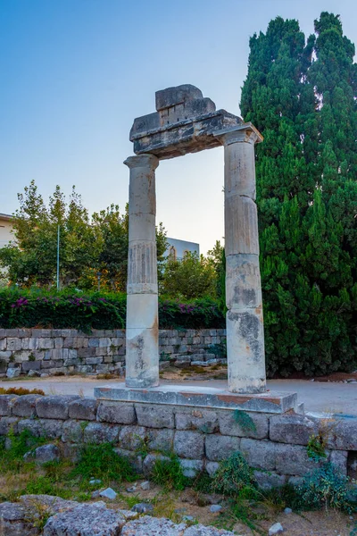 希腊Kos岛Aphrodite古堡神龛的日落 — 图库照片