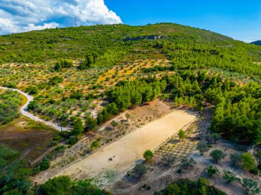 Yunanistan 'daki antik Nemea Stadyumu.