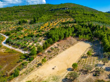 Yunanistan 'daki antik Nemea Stadyumu.