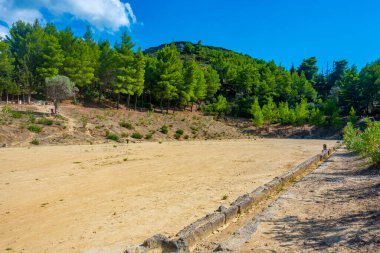 Yunanistan 'daki antik Nemea Stadyumu.