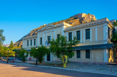 Yunan kenti Nafplio 'daki tarihi evler.