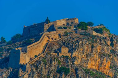 Yunan kenti Nafplio 'ya bakan Palamidi Kalesi.