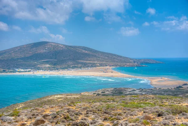 Panorama Prasonisi Stranden Grekiska Rhodos — Stockfoto
