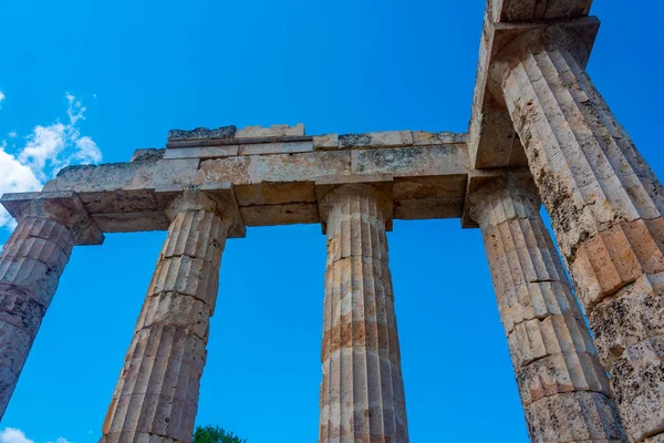 ギリシャの古代ネメア コンプレックスにおけるゼウス神殿の遺跡 — ストック写真