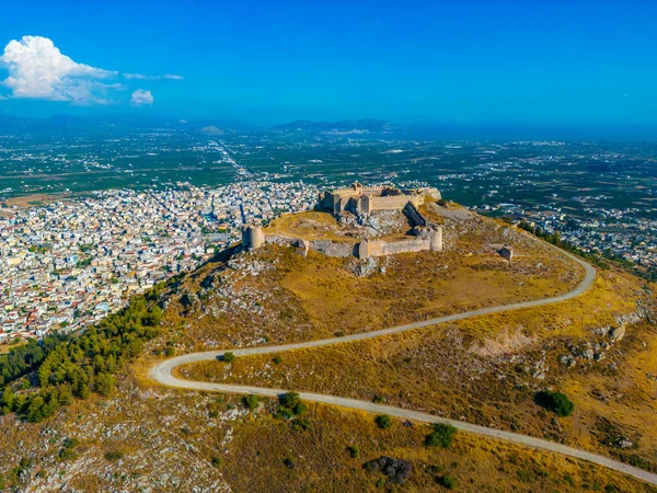 Yunan Kenti Argos Yakınlarındaki Larissa Kalesinin Panorama Manzarası — Stok fotoğraf