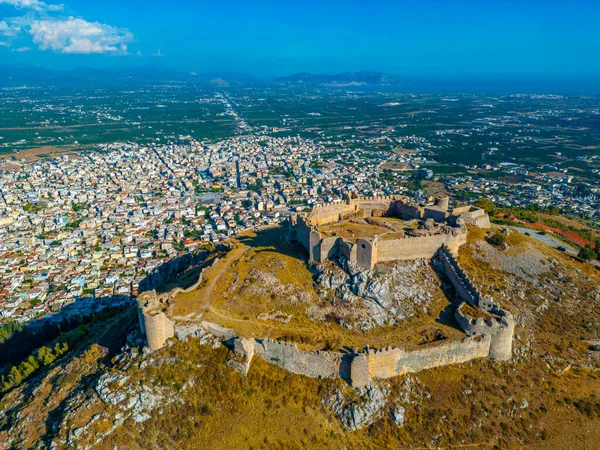 stock image Panorama view of Larissa castle near Greek town Argos.