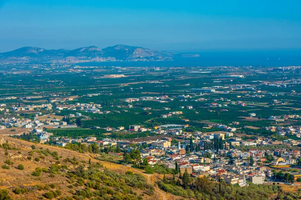 Panorama Vista Golfo Argolic Greece — Fotografia de Stock