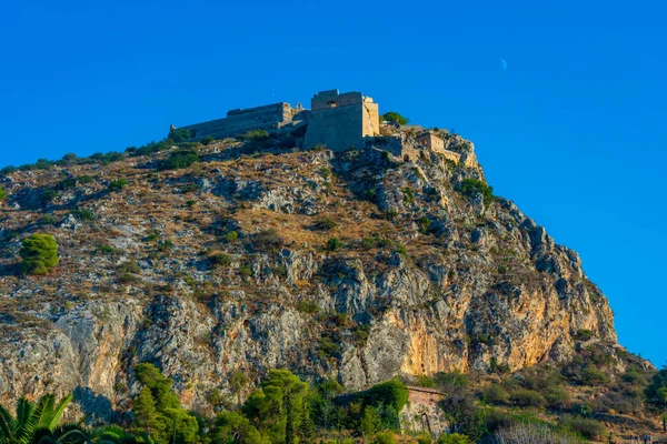 Fortaleza Palamidi Com Vista Para Cidade Grega Nafplio — Fotografia de Stock